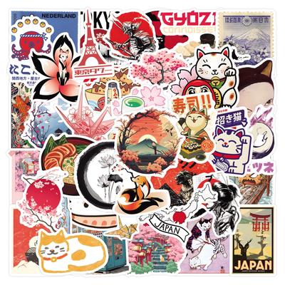 55 Japanese Cartoon Graffiti Stickers Decorate Suitcase Laptop Mobile Phone Stickers