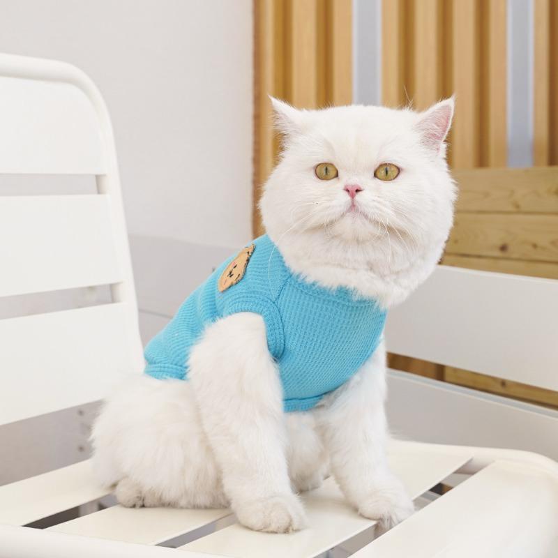 Summer New Pet Clothing Waffle Bear Vest Small and Medium Dog Clothes