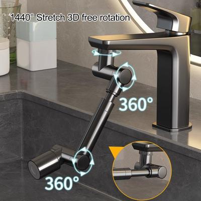 Extensor de grifo con 2 modos de pulverización, ajuste universal, instalación sencilla, boquilla ajustable de 360 grados, extensor de lavabo de baño