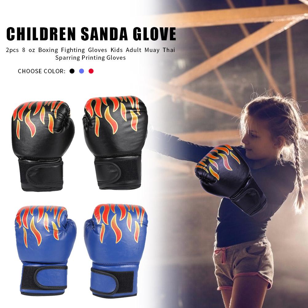 2 Stück Kinder Boxhandschuhe PU Leder Kickboxhandschuhe Atmungsaktive Kampfhandschuhe Taekwondo Handschuhe für Sandsack