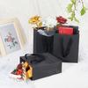 5pcs Black Kraft Paper Bag with Handles Multi Size Festival Gift Bags Gifts Jewelry Wedding Birthday Party Decoration Paper Bags