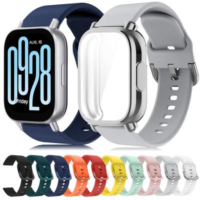 Ochranné pouzdro+Silikonový řemínek Pro Xiaomi Redmi Watch 5 active/5 Lite Celoplošná ochrana displeje TPU měkký kryt a prodyšný sportovní pásek