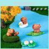 Adorable Capybara Friends Resin Figurines For Car Desk Decor
