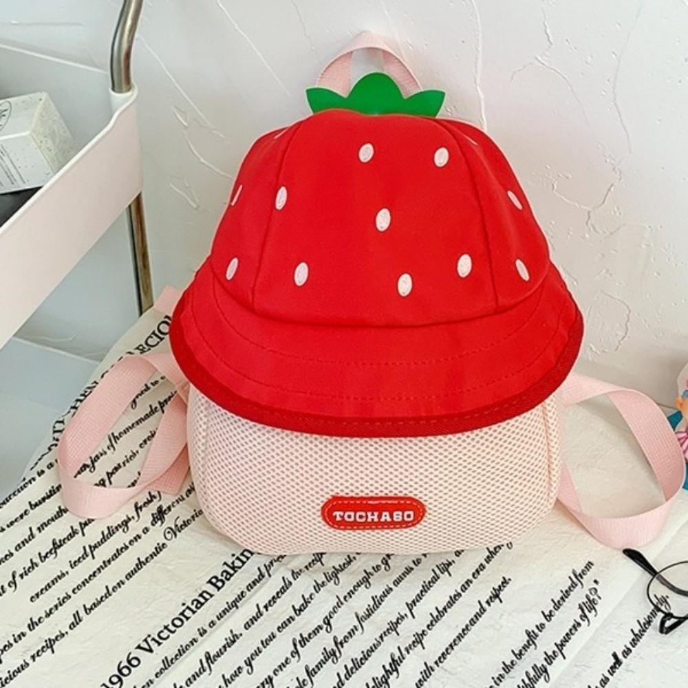 Strawberry Children Backpack Fruit Students School Bag Storage Bag Cartoon Daypack  Girls