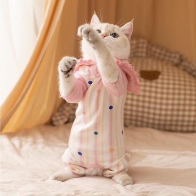 Autumn and Winter Cute Four-legged Belly Sweater Clothes Sterilization Clothes German Cat Hairless Cat Clothes
