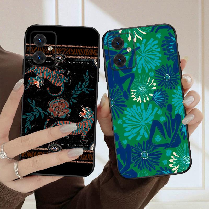 Flowers and Women For Motorola Moto G 04 G05 G14 15 24 34 35 54 55 75 84 85 Edge 40 50 Fusion 60 Fusion silicone soft phone case