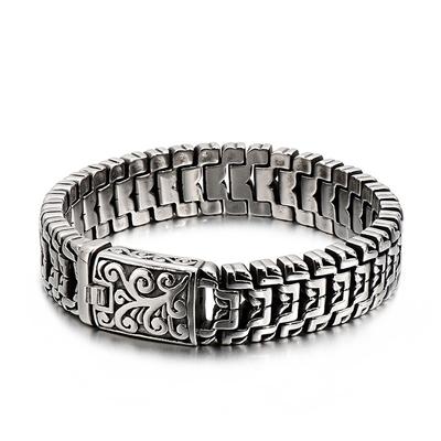 Hochglanzpoliertes pfeilförmiges Armband für Herren, 22 cm, Edelstahl, Fahrradschmuck, Zubehör