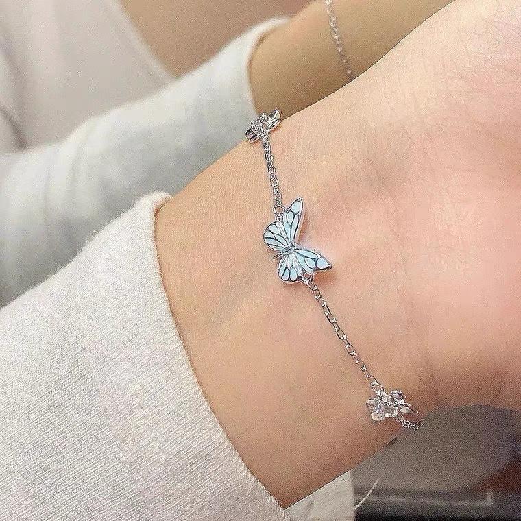 Popular Luminous Butterfly Bracelet - Vintage Style, Fresh Fashion, Double Layer, Stackable, Perfect for Students & Best Friends