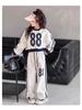 2024 Spring Fashion Girls' Loose Two-Piece Sportswear Set for Medium and Large Children.