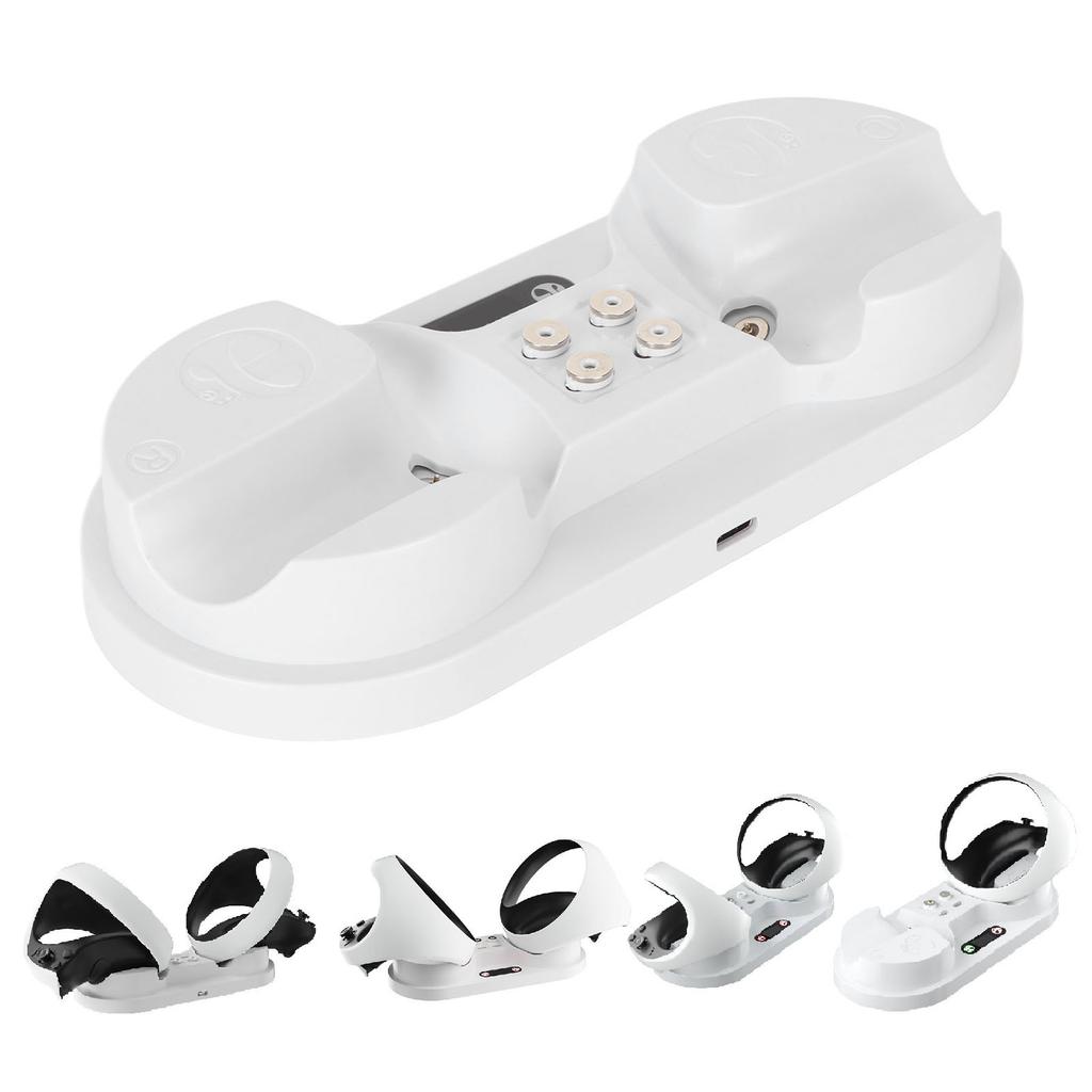 Controller Charging Station 4 Type C Magnetic Interface Dual Charger Dock with LED Indicator for PS5