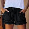 Damen Neue Elastische Taille Lässige Hohe Taille Dünne Fransen Denim Shorts