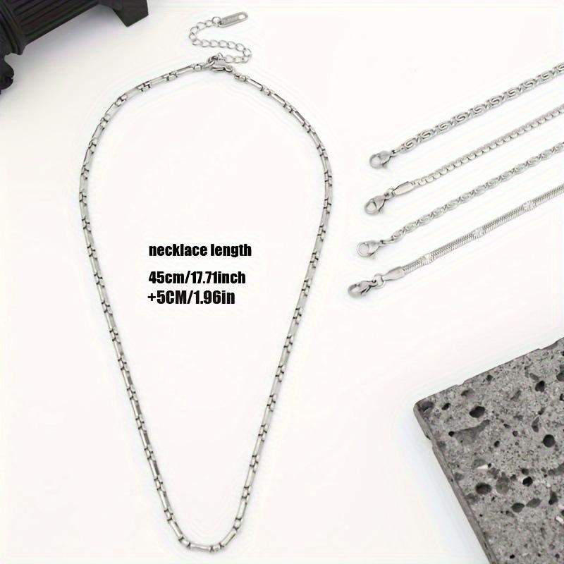 Unisex Necklace Set Titanium Steel Necklace Five-piece Set Extremely Fine Necklace Jewelry Factory Direct Sales