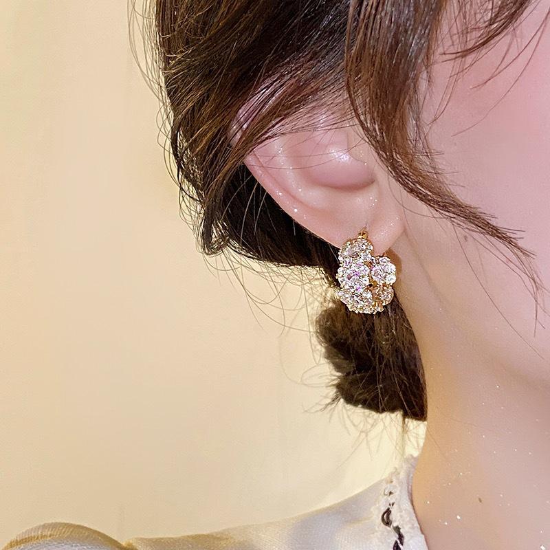 Elegant Rhinestone Ear Cuffs - Versatile Retro Luxury Design