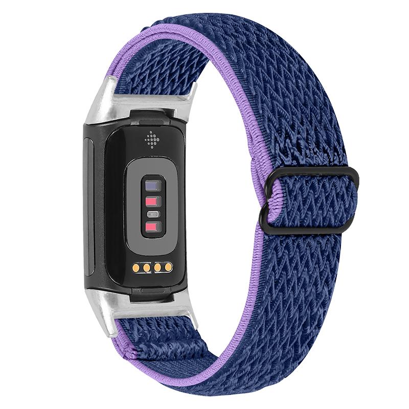 Pružné nylonové pásky Solo Loop, nastavitelné pletené sportovní elastické popruhy pro Fitbit Charge 6/5