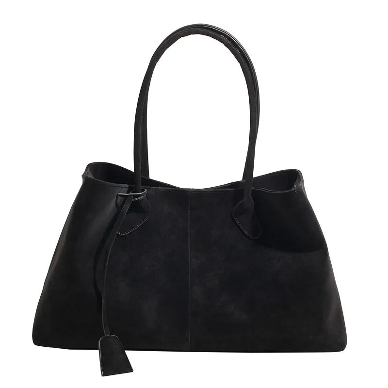 

Faux Suede Solid Color High Quality Fashiable Versatile Handbag 2026 Women s Product Hot Selling Large Capacity Shoulder Bag