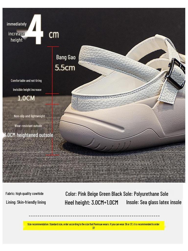 Women's 2025 Leather Flat Sandals - Soft Sole, Casual Style, Round Toe, Color Block for Beach & Pregnancy