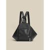 Large Capacity PU Backpack Students Young Adults Urban Minimalist Style With Zipper Phone Pocket