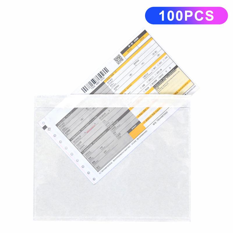 

100Pcs 13x9cm Clear Mailing Bags Self Seal Posting Envelopes Packing Storage Back Bags