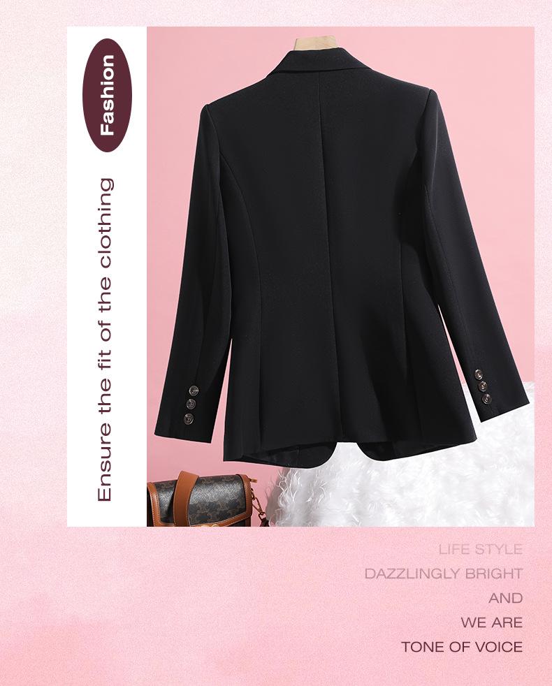 2025 Women's Slim Fit Pink Blazer: Fashionable, Age-Reducing One-Button Professional Suit for Autumn
