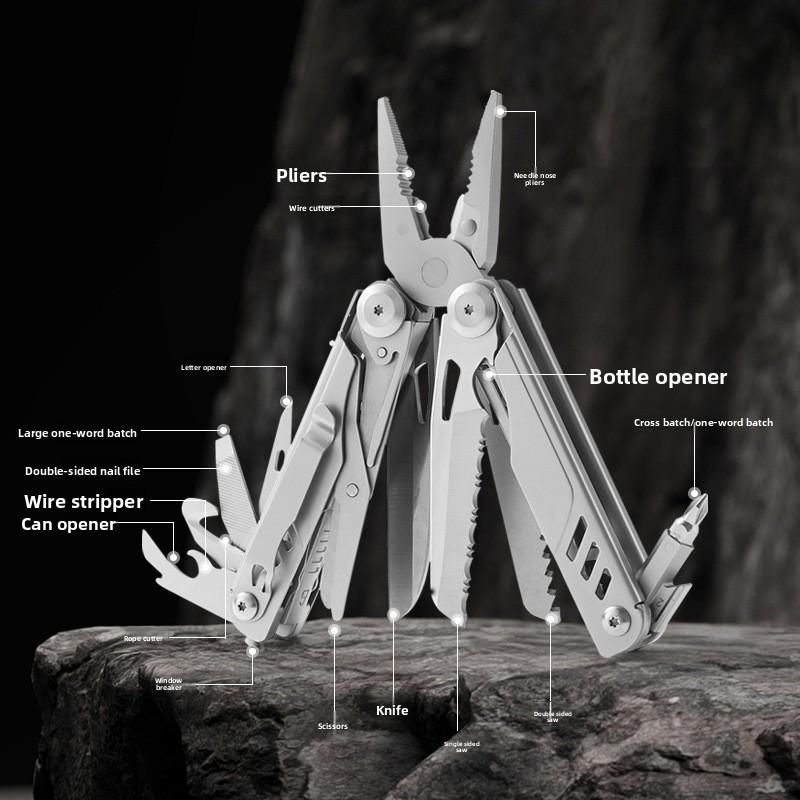 Stainless Steel Multi-functional Pliers Portable Tactical Pliers Camping Emergency Gear Outdoor Pocket Knife