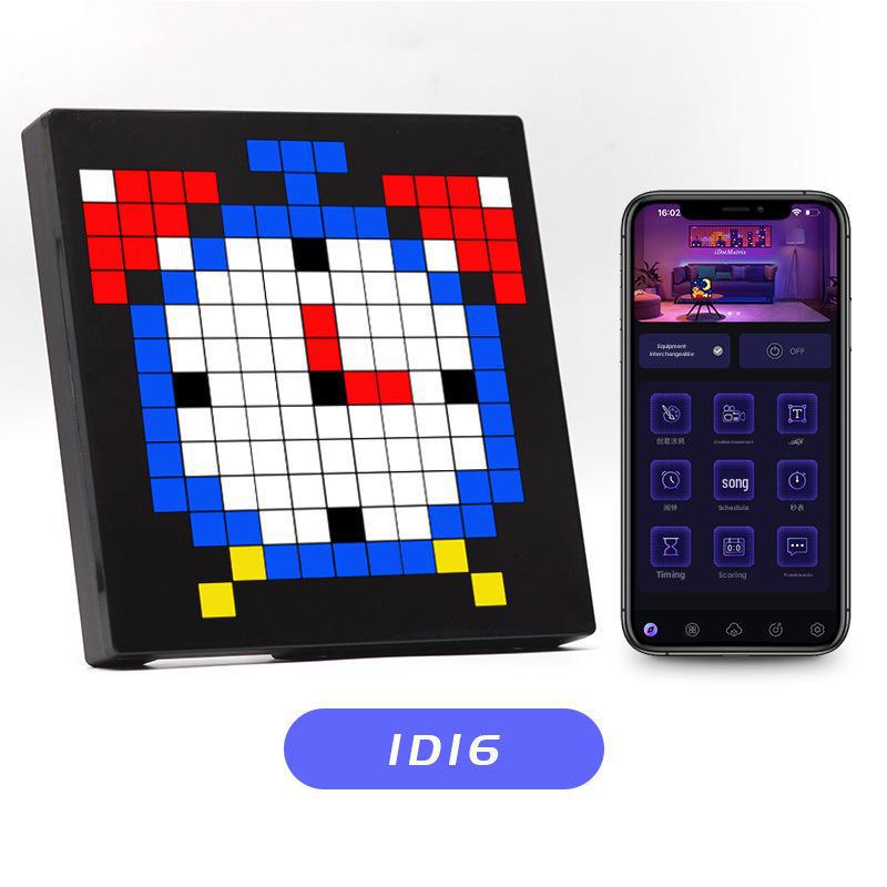Bluetooth LED Desktop Table with Pixel Display and DIY Wall-Mounted Pixel Frame Atmosphere Light