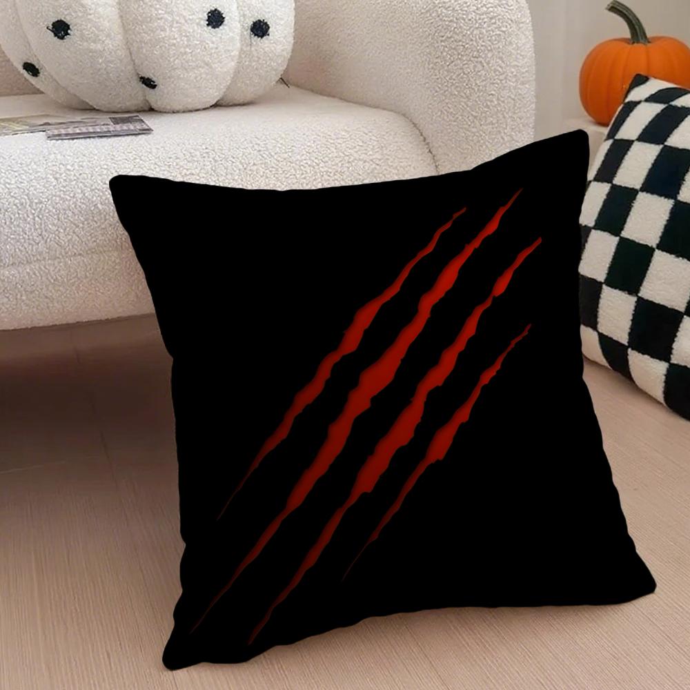 Dark Minimalism A Gray Wolf Cushion Cover Throw Pillow Cover Hidden Button Durable Polyester Chair Cushion