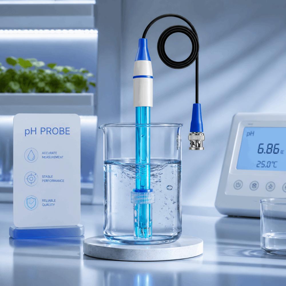 Glass Body High Precision pH Sensor Probe pH Composite Electrode Industrial Water Quality Analysis