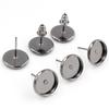 8/10/12mm 50 Stück/Los 8 Farben Beschichtet Hohe Qualität Edelstahl Eisen Ohrstecker(mit Ohrstöpsel) Basis, Passend für 10mm Glascabochons
