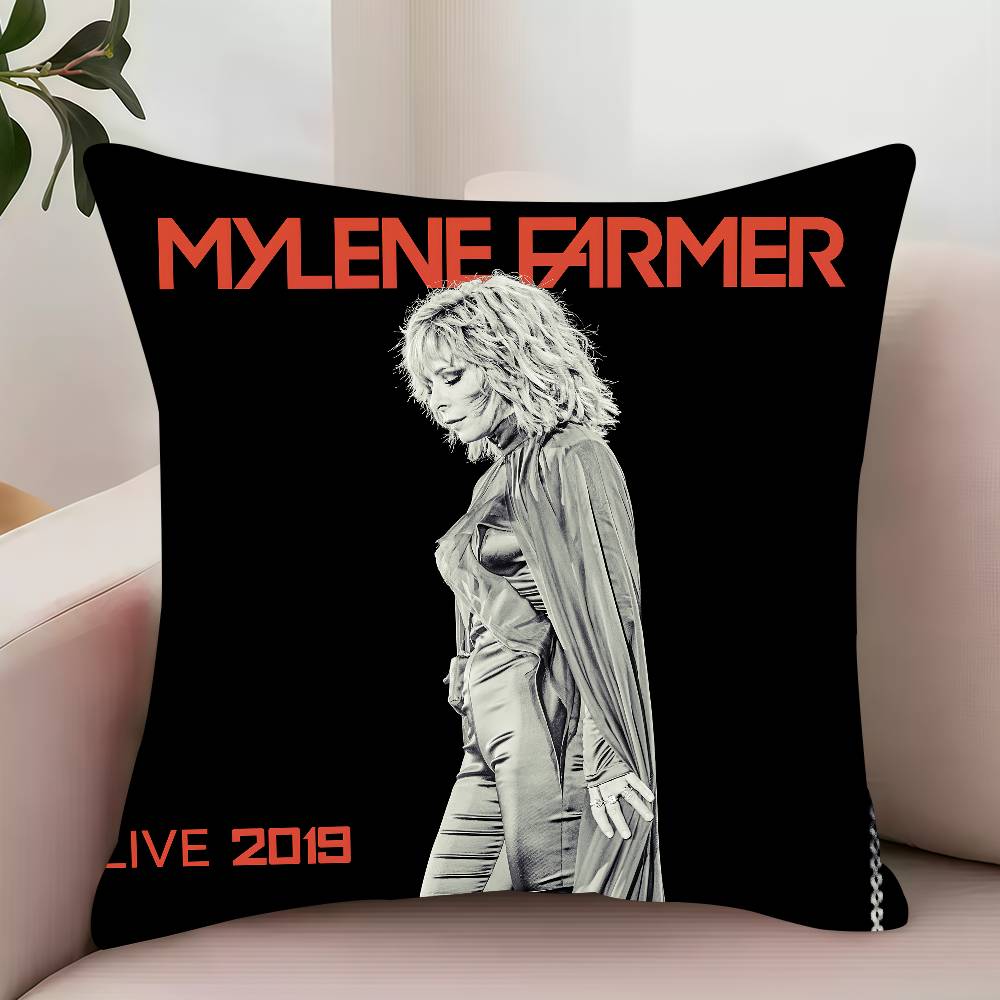 Sängerin M-Mylene Farmer Nevermore Kissenbezug Dekor Schutzbezüge Bequem Weich Für Sofa Wohnzimmer Heimbüro