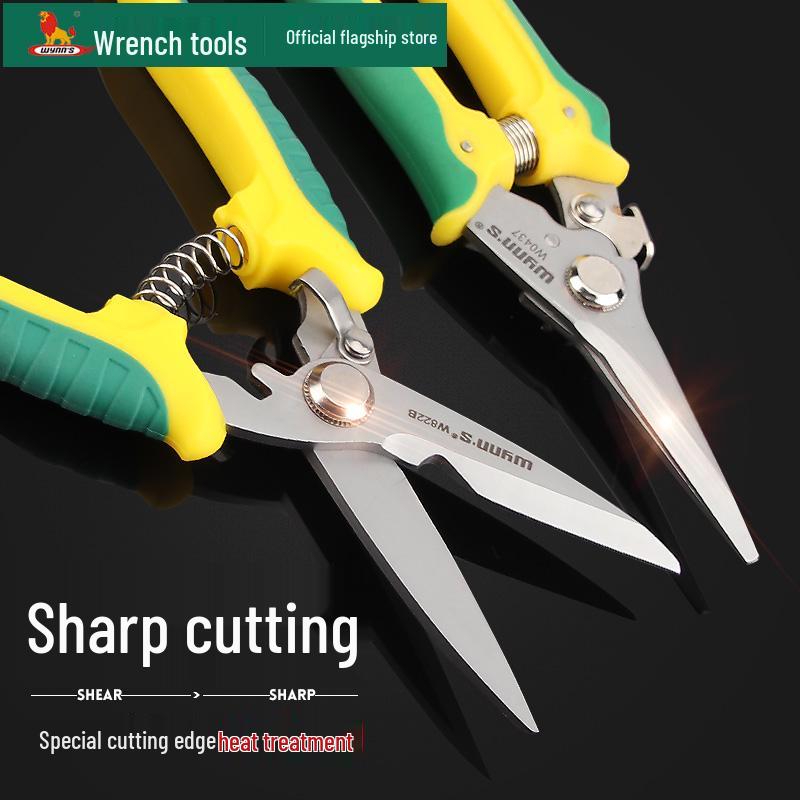 Stainless Steel Electric Shears, Industrial Grade for Sheet Metal, Aluminum Panels, and Wire Ducts - Available in 7" and 8" Sizes.