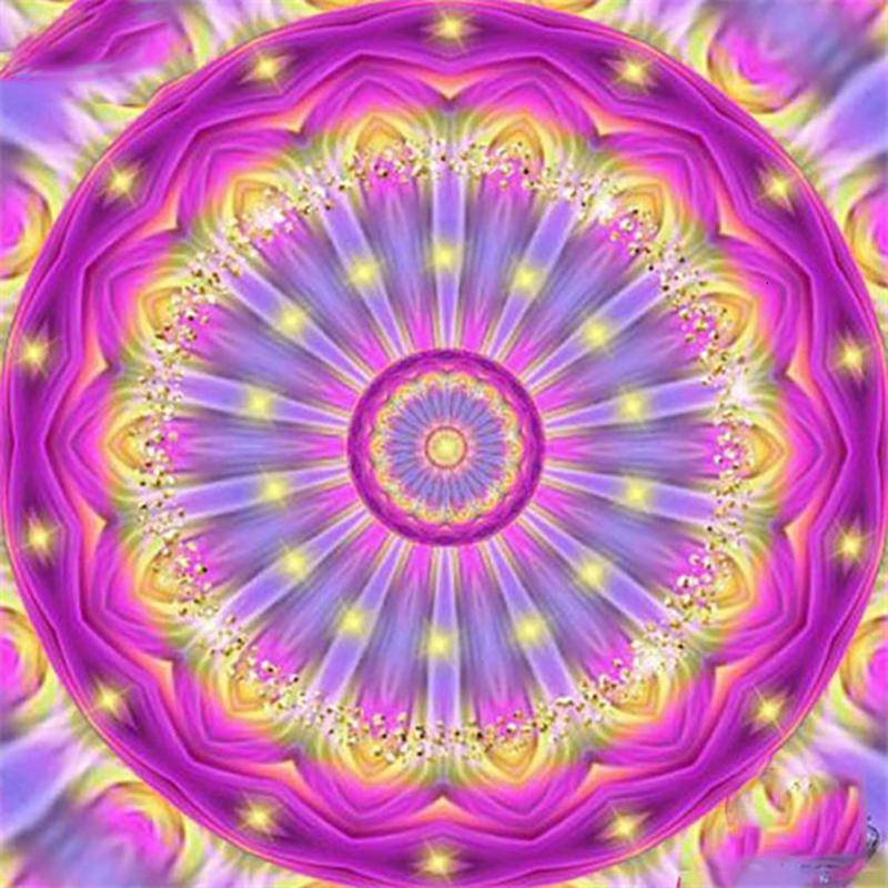 5D Diamond Painting Mandala Flower DIY Full Round Rhinestones Drill Cross-stitch Kits Diamond Embroidery New Year Gift