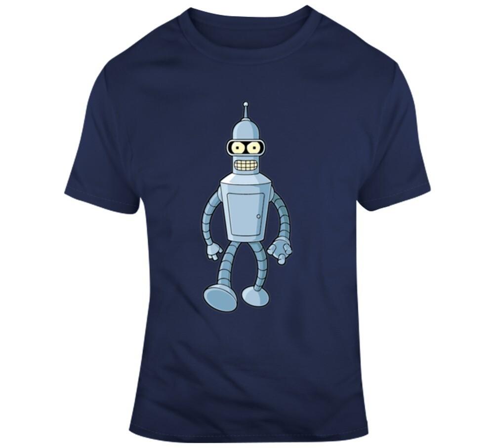 

Футурама Укуси мой блестящий металлический сгибатель Мультфильм Фан Футболка V3 3XL