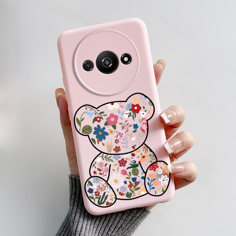 For Funda Redmi A3 Case Redmi A3 2024 Back Cover Stylish Painted Soft Silicone Phone Case for Xiaomi Redmi A3 A 3 RedmiA3 Bumper