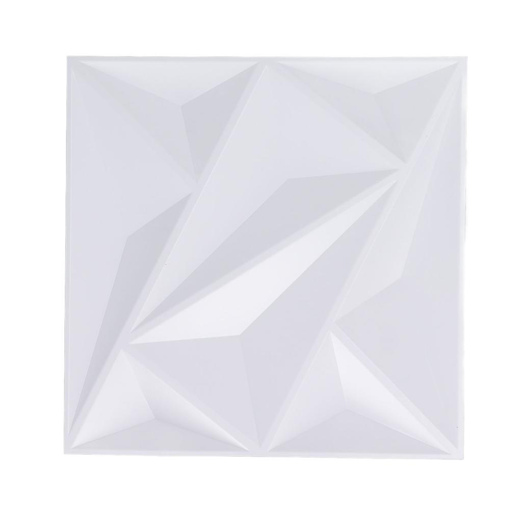 12 szt. Dekoracyjny panel ścienny 3D Matowa biel 300x300MM Teksturowane panele ścienne z PVC do sypialni na żywo