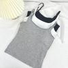 Stilvolles einfarbiges Spaghetti-Träger-Camisole-Top für Damen: Sommer Innen- & Außenbekleidung