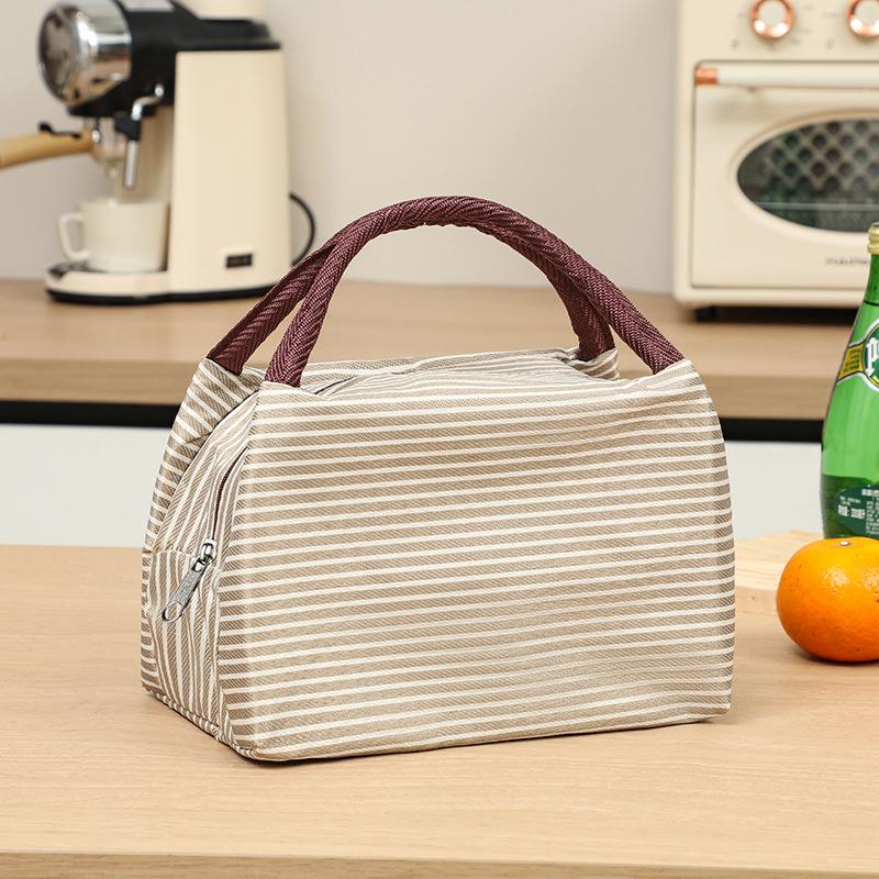 Simple Lunch Box Bag Student Bento Bag Portable Thermal Insulated Lunch Box Insulation Bento Pack Student Bento Lunch Handbag