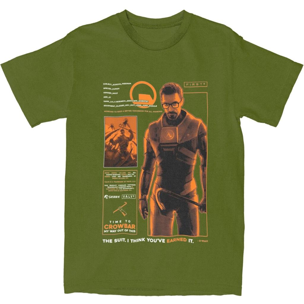 Männer Frauen T-Shirt Videospiele HALFS LIFES V2 T-Shirts Hipster Sommer T-Shirts Fantastisches Design Baumwoll-Tops Geschenkidee