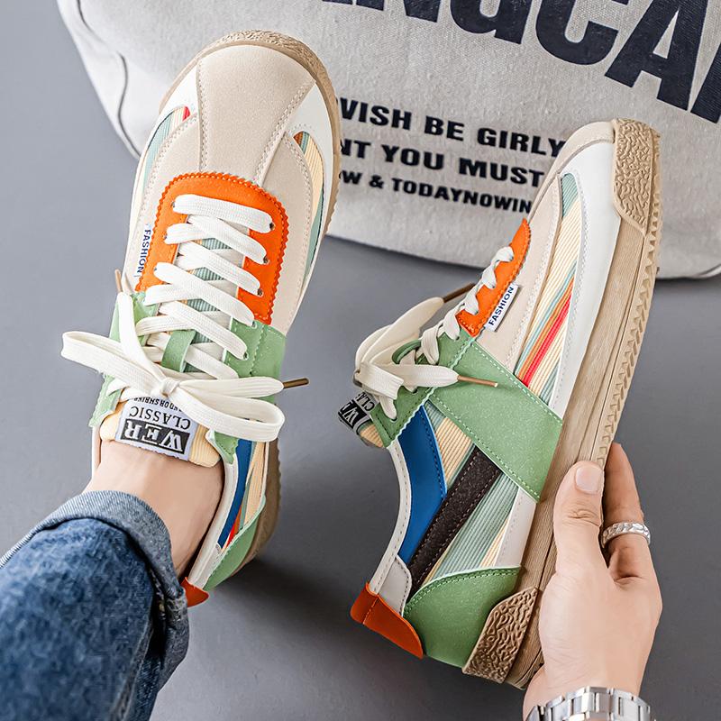 Summer Breathable Men's Shoes, Casual and Versatile,Forrest Gump Shoes, Fashionable Color Blocking, Comfortable and Trendy Shoes