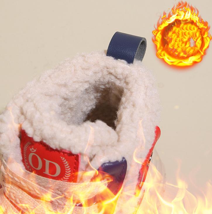 Women Chunky Platform Ankle Boots - Winter Warm Fleece-Lined Low Heel Lace-Up Boots with Thick Rubber Sole, Round Toe Sonw Boots