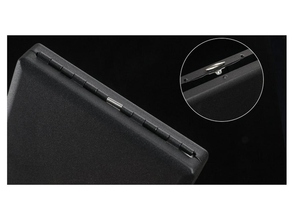 20-Piece Black Matte Metal Cigarette Case, Regular Size, Moisture-Proof & Pressure-Resistant, Minimalist Business Design for Men