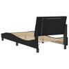 Vidaxl Bed Frame With LED Lighting, Black, 90X190 Cm, Velvet