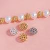 18k Gold-Filled Zirconia Barrel Beads Crystal Bracelet Spacer Jewelry Accessories