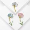 Enamel Hydrangea Brooches for Women Unisex Plant Pin Flower Lapel Pins Event Funny Luxury Gifts New Year Friends Decoration
