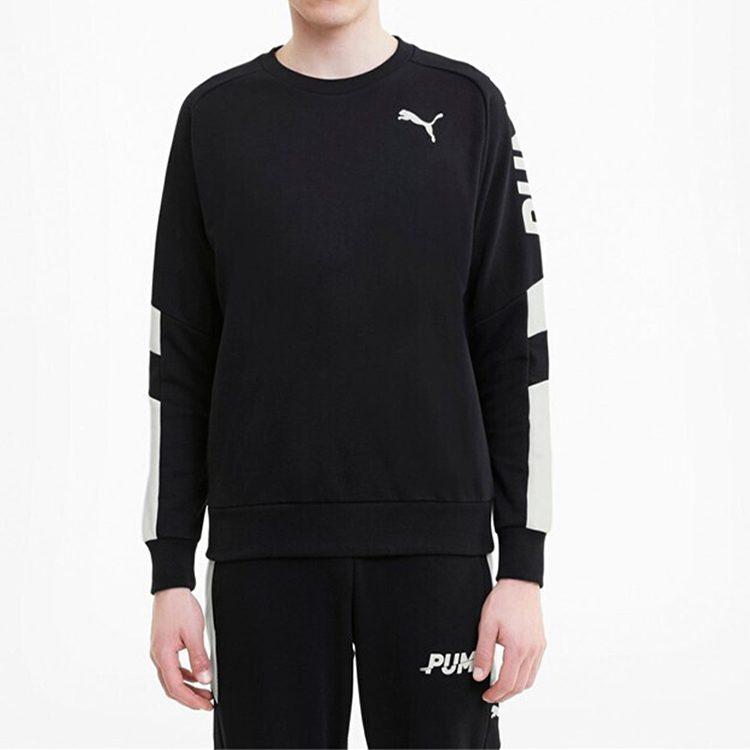 Puma Modern Sports Sweatshirts Men's Black Crew Neck Moderate Regular 585178-01