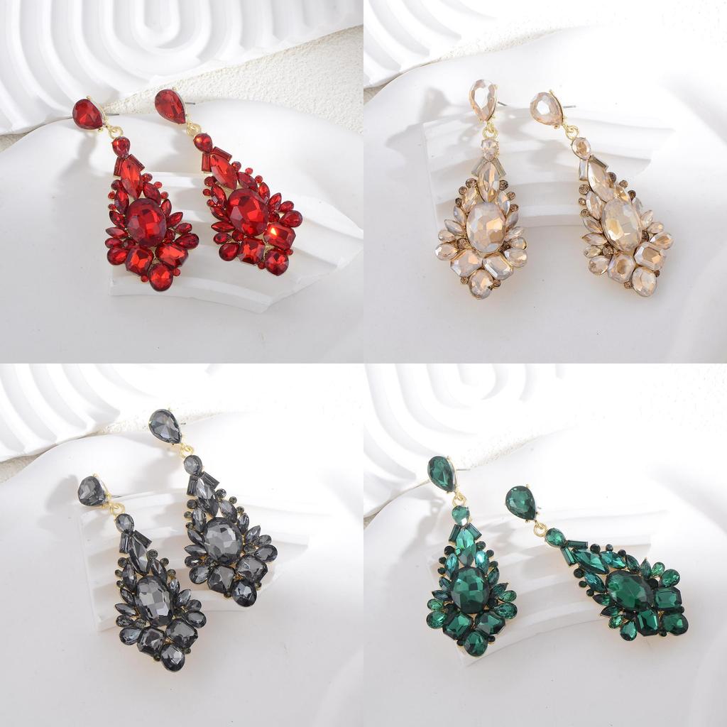 Fashion Alloy Water Drop Earrings For Women With Retro Luxe Design For Dinner Parties