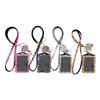 Retractable Badge Buckle Resin Drill Hanging Rope Id Card Holder Expansion Sleeve Korean Velvet Handmade Drill Card Sleeve