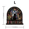 Window Cat Wooden Jigsaw Puzzle, Church Cat Art, Irregular Shaped Pieces, Adult Brain Teaser Stress Relief Game, Unique Wooden Puzzle Gift, DIY