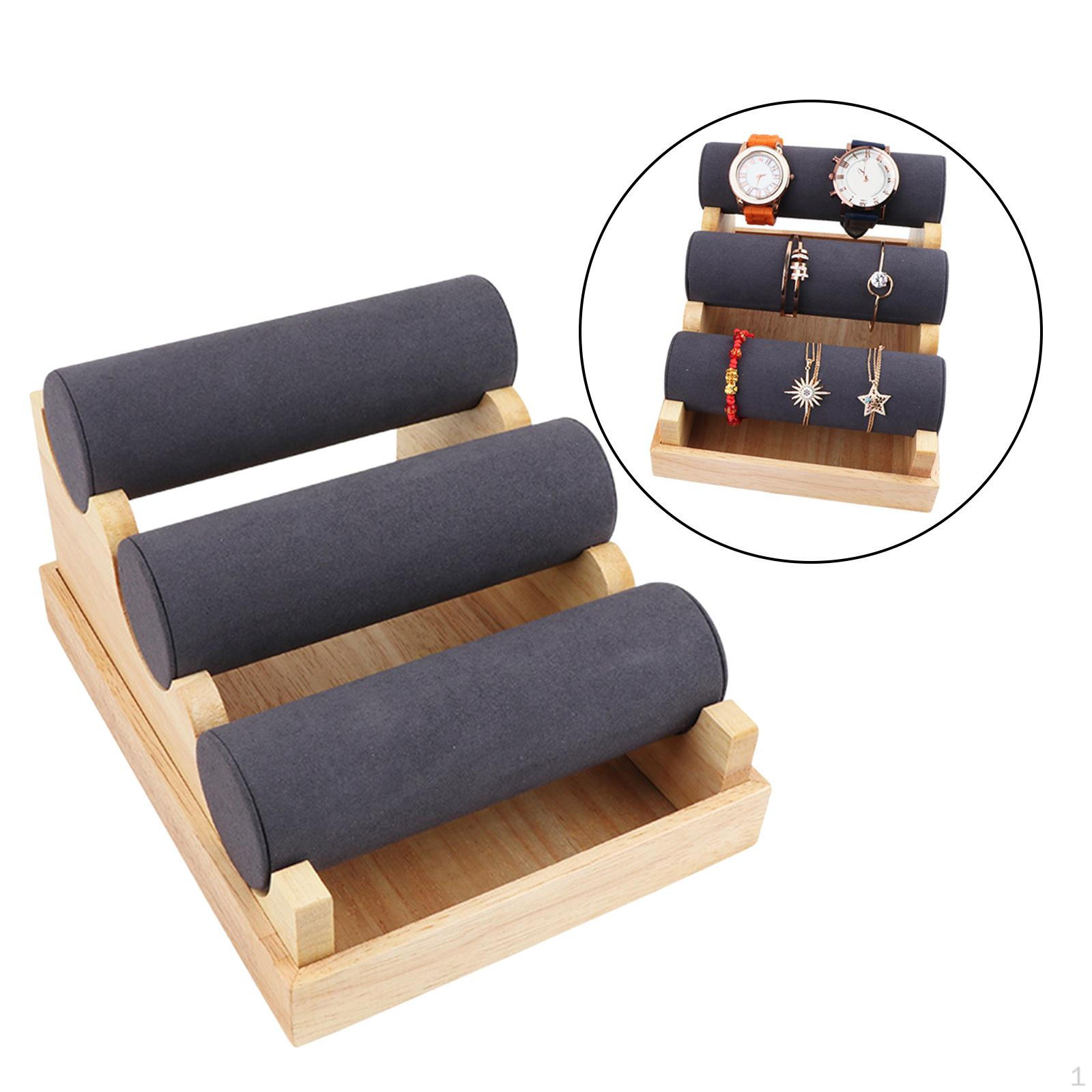 

Держатель браслета со стойкой для демонстрации браслетов для наручных часов и организации ювелирных изделий серый