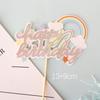 10-Pack 3D Hot Air Balloon & Rainbow Cake Toppers