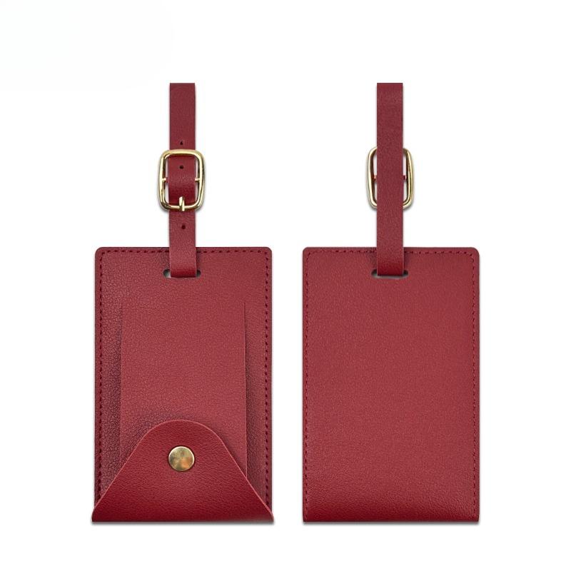 Gepäckanhänger PU-Leder Koffer ID-Adress-Namenshalter Gepäck-Boarding-Anhänger Damen Herren Reiseaccessoires Tragbares Etikett